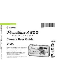 Canon PowerShot A300 manual. Camera Instructions.